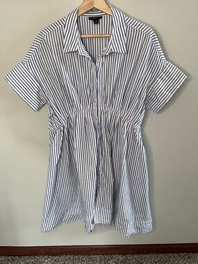 Victoria Beckham for Target Blue & White Striped Shirt